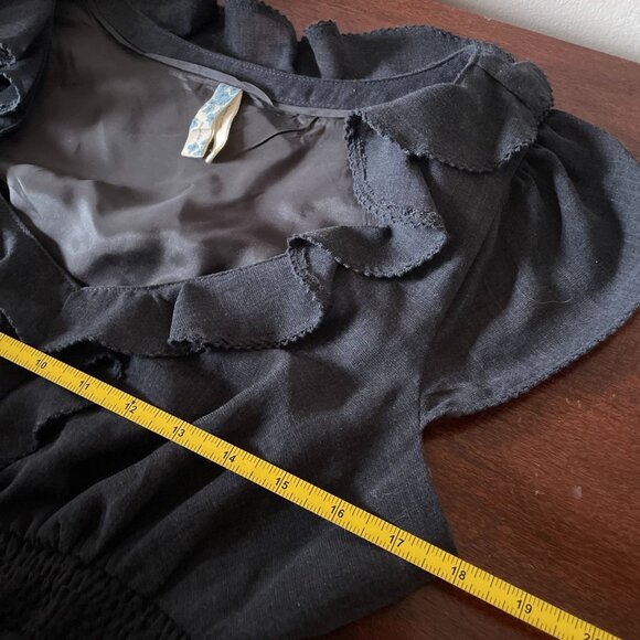 VTG Anthropologie Maeve Twee Mod Gray Dress SZ 10 Wool 2000's Indie Dress - Picture 8 of 10